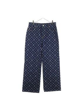 Louis Vuitton Monogram Jacquard Denim Pants Indigo